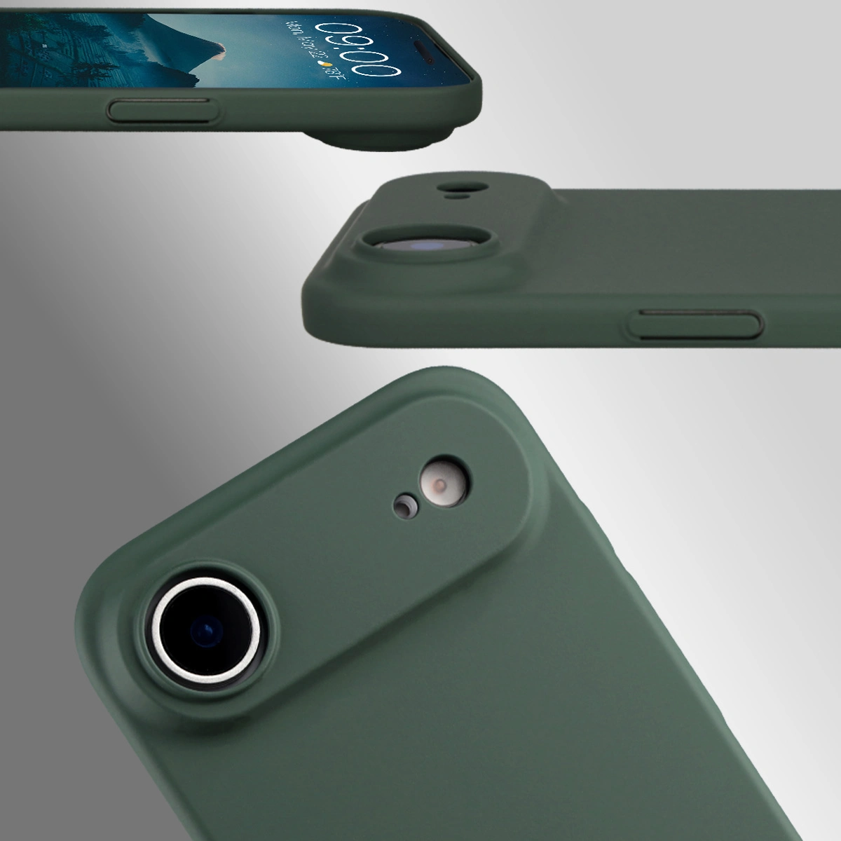 Dedykowane wycięcia i podwyższone krawędzie aparatu i ekranu w etui Bizon Case Łupka do Apple iPhone Air